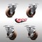 Service Caster 4 Inch SS High Temp Glass Filled Nylon Swivel Top Plate Caster Set with 2 Brakes SCC-SS20S414-GFNSHT-2-TLB-2 - alternate 4